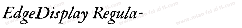 EdgeDisplay Regula字体转换